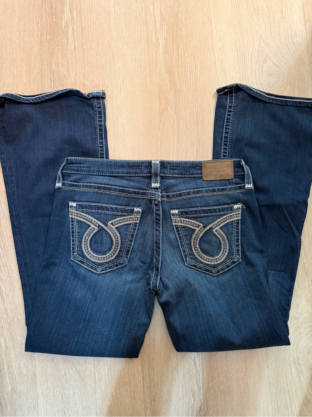 Big Star Indigo Bootcut Jeans with Contrast Stitching